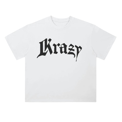 Unisex Heavyweight Klassic White Krazy Tee