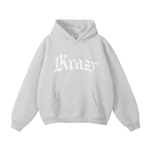 Unisex Klassic Grey Krazy Hoodie