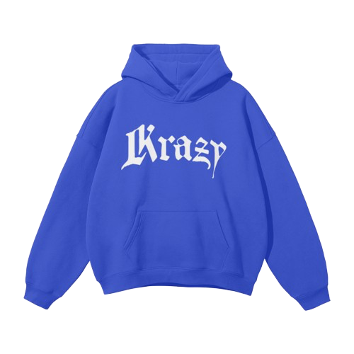 Unisex Klassic Blue Krazy Hoodie